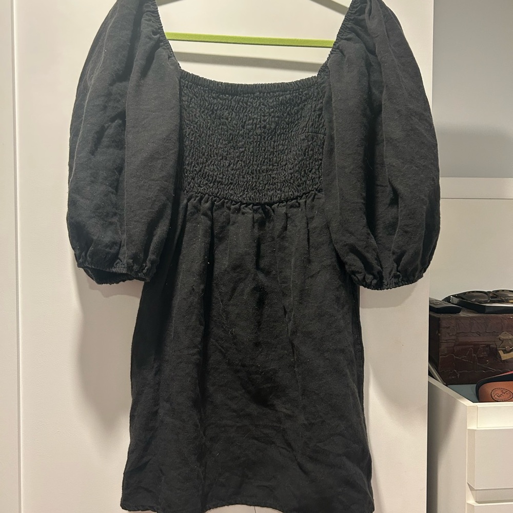 Tuckernuck Puff Sleeve Smocked Mini Dress